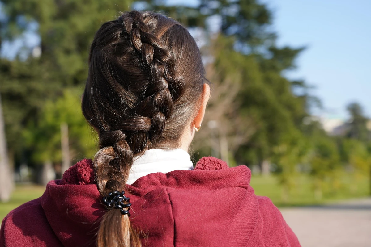 Woman with a classic French braid
